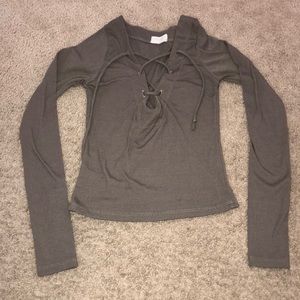 Olive green sleeve shirt